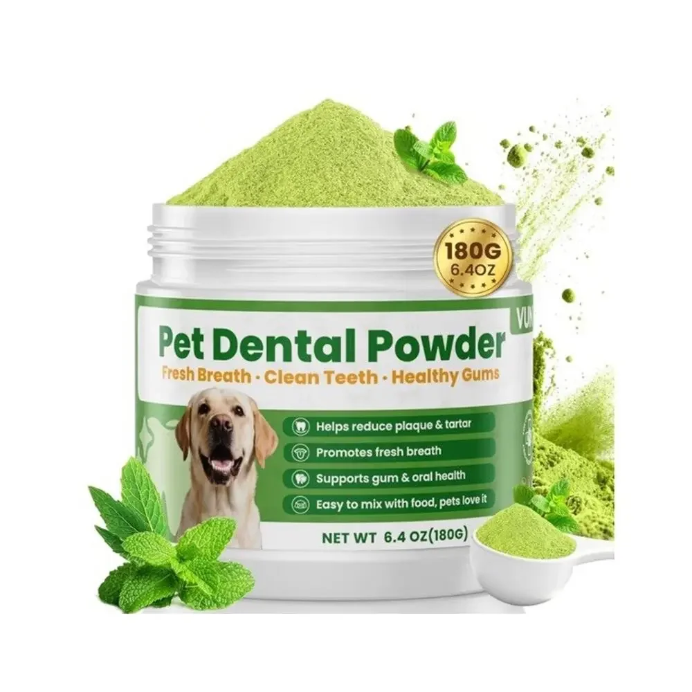 Cleanpethome Pet Dental Cleaning Powder New In Box 2.82 Oz Plaque Control